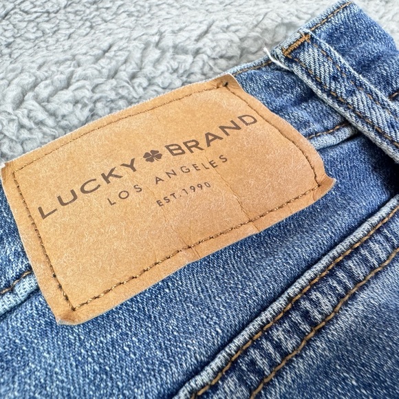 Lucky Brand Jeans Mens 38x32 Blue Denim Pants 410 Athletic Slim Light Wash - Picture 2 of 11